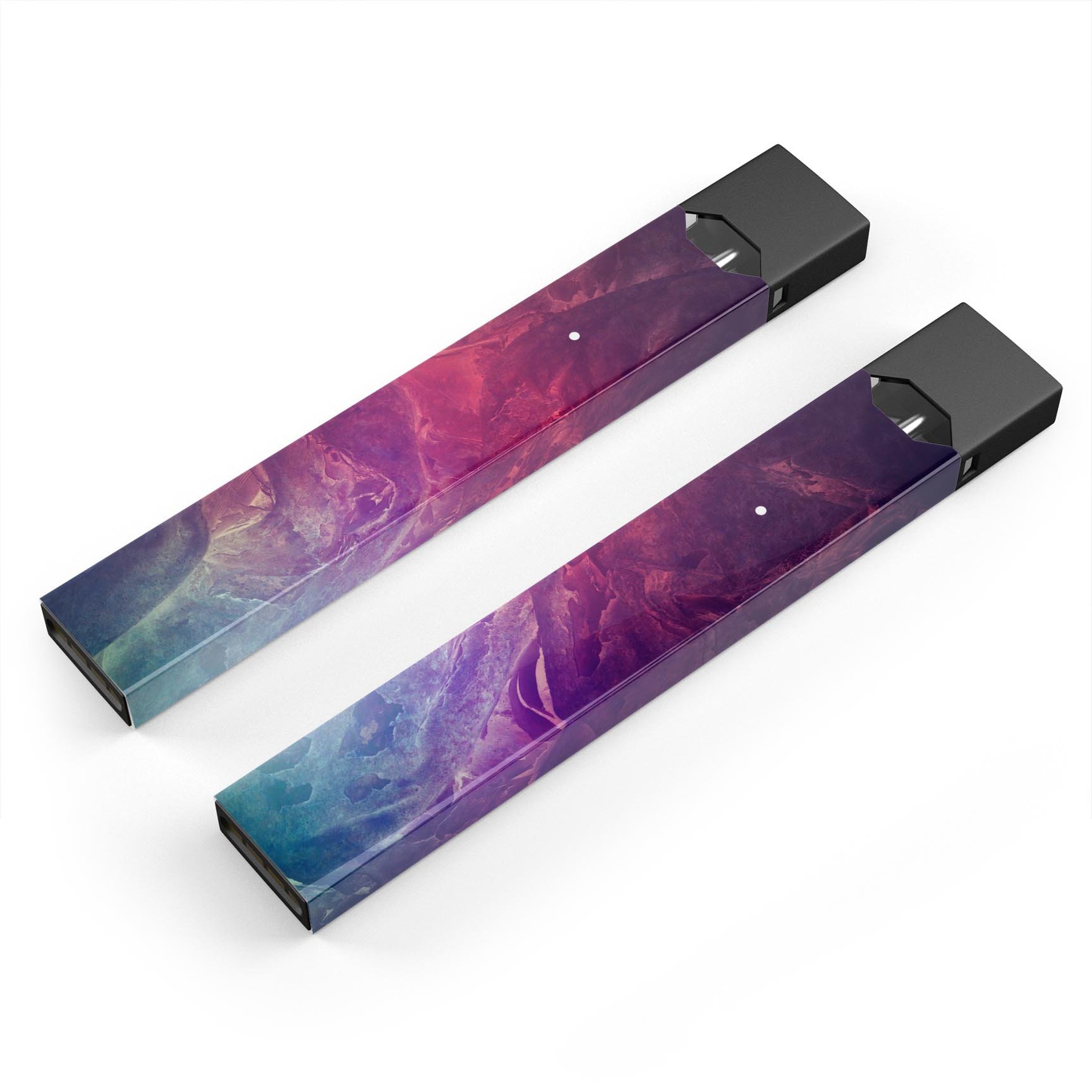 Abstract Fire & Ice V15 skin-wrap sticker designed for JUUL vaping device, showcasing vibrant colors and premium quality.